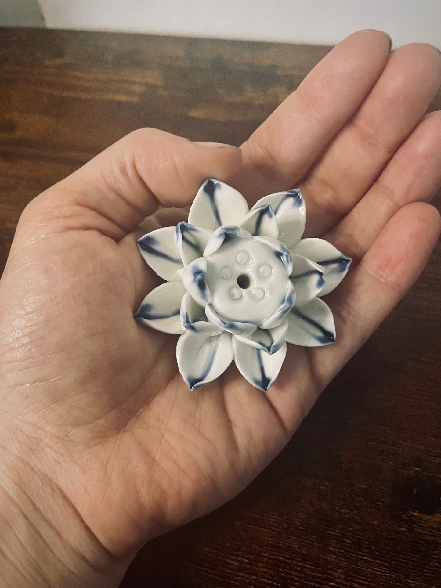 Mini Ceramic Lotus Incense Holder
