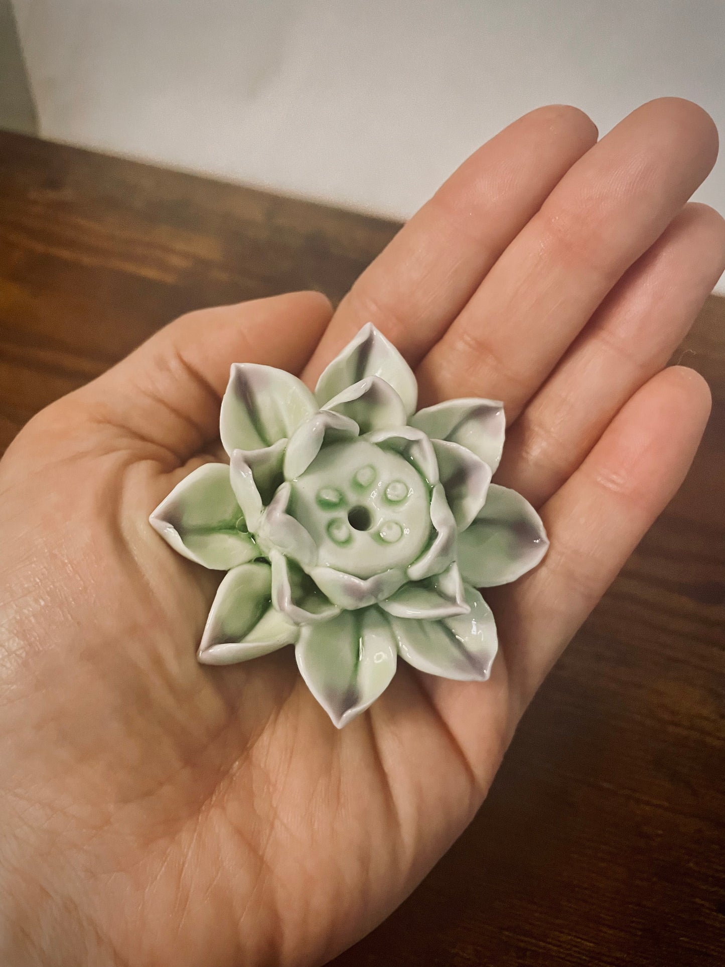 Mini Ceramic Lotus Incense Holder