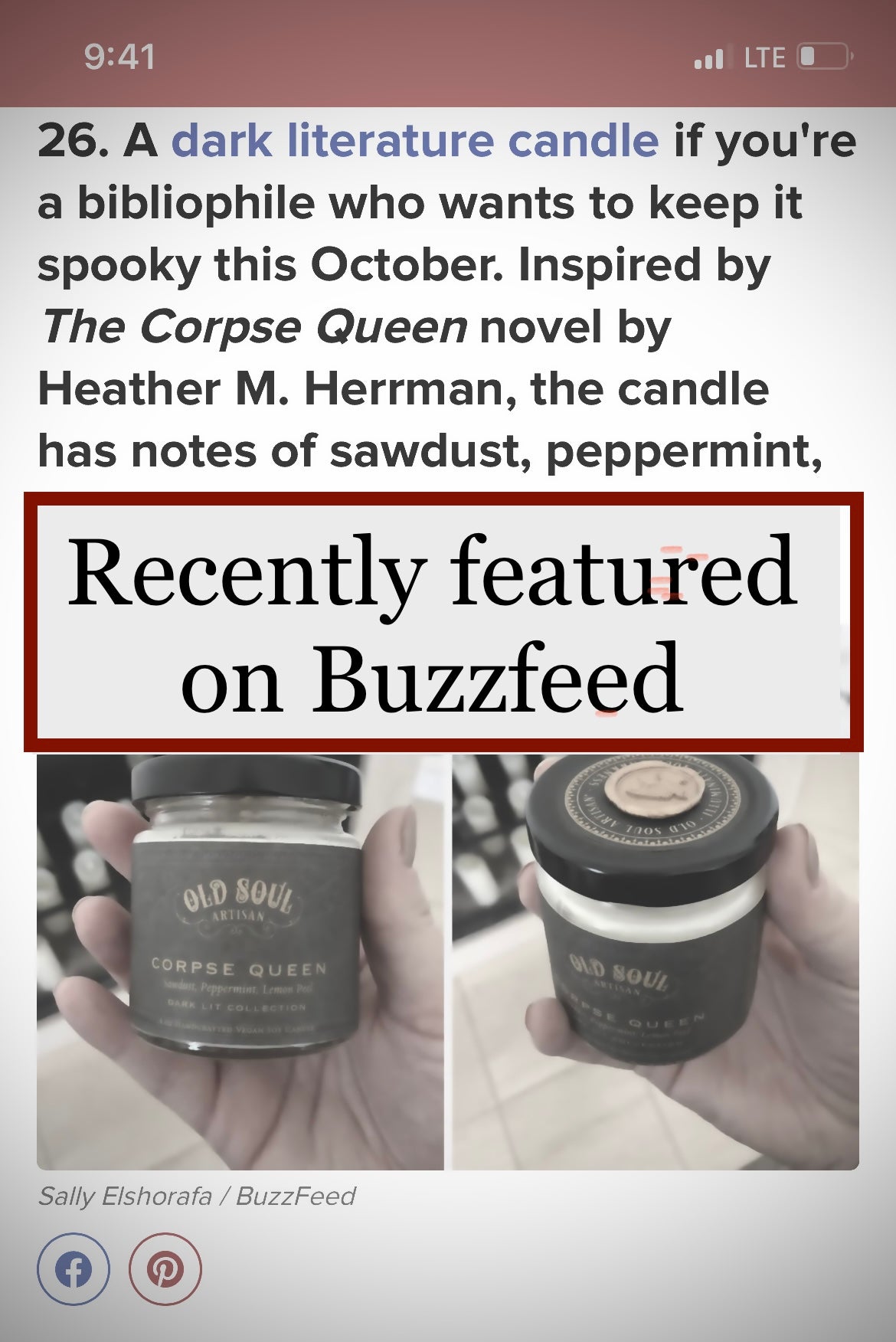 Corpse Queen Candle *Featured on Buzzfeed