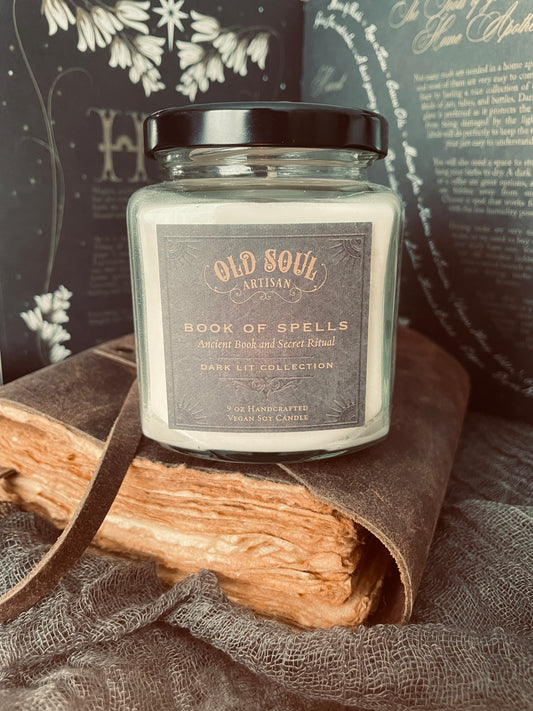 Book of Spells Candle - Grimoire Inspired